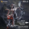 Aria the Faithful Tiefling Sorceress DND Miniature | 32mm Resin RPG Figure Dungeons and Dragons
