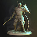 Sergeant Silus  Human Fighter Paladin DND Miniature | 32mm Resin RPG Figure Dungeons and Dragons