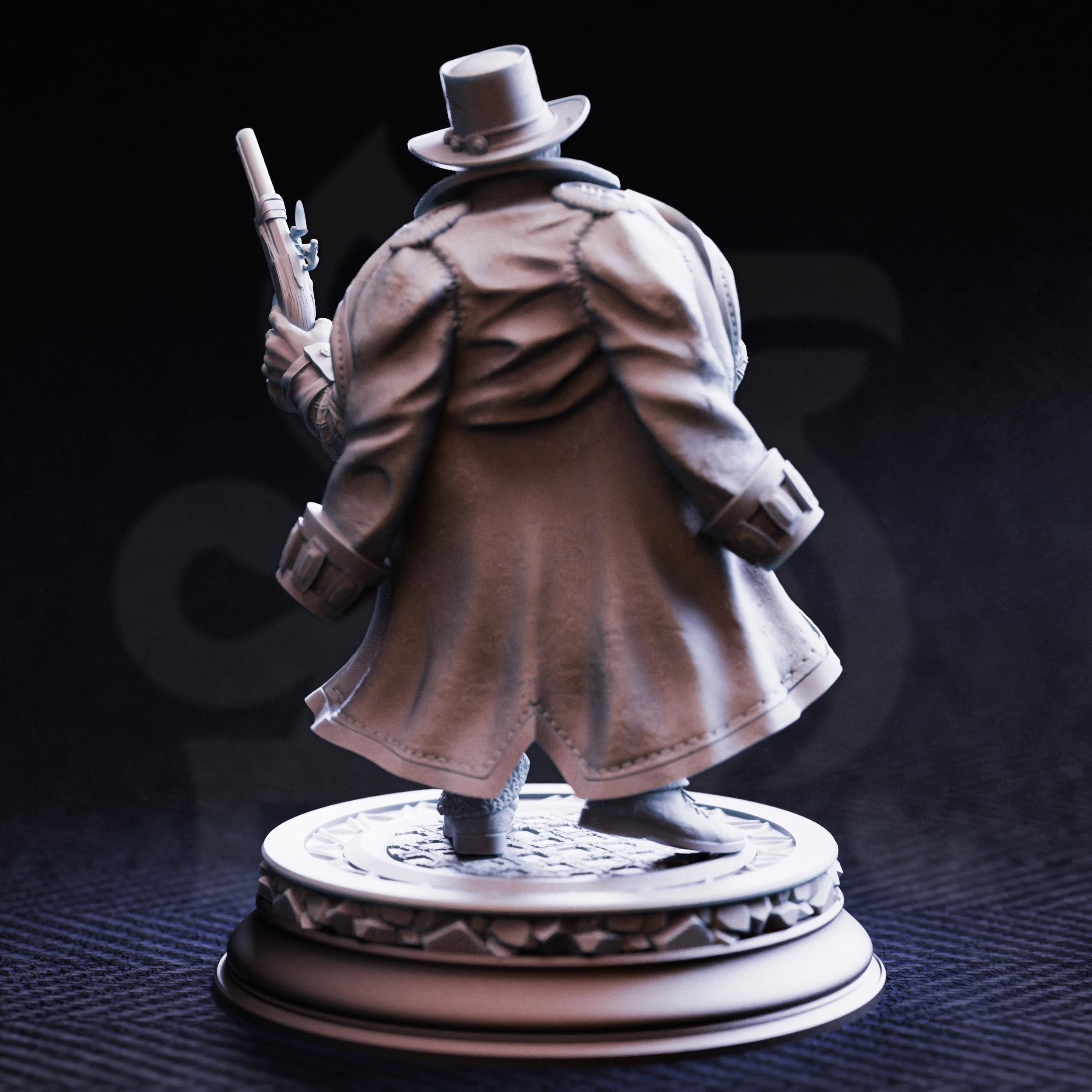 Torgrik Tall Hat | Dwarf Gunslinger DND Miniature | 32mm Resin RPG Dungeons and Dragons