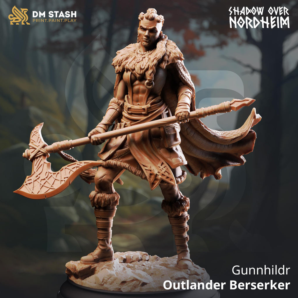 Gunnhildir | Goliath Fighter Barbarian Viking | 32mm / 28mm / 75mm | Ideal for Tabletop RPGs | Dungeons and Dragons - Dm Stash