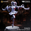 Sanguine Vampire Jester | DND Miniature | 32mm Resin RPG Figure Dungeons and Dragons