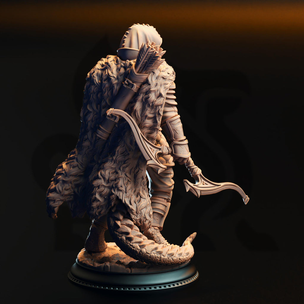 Gelzik Pad-Foot | Dragonborn Ranger | 32mm / 28mm / 75mm | Ideal for Tabletop RPGs | Dungeons and Dragons - Dm Stash