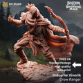 Indua'ne Viverik Drow Ranger DND Miniature | 32mm Resin RPG Figure Dungeons and Dragons
