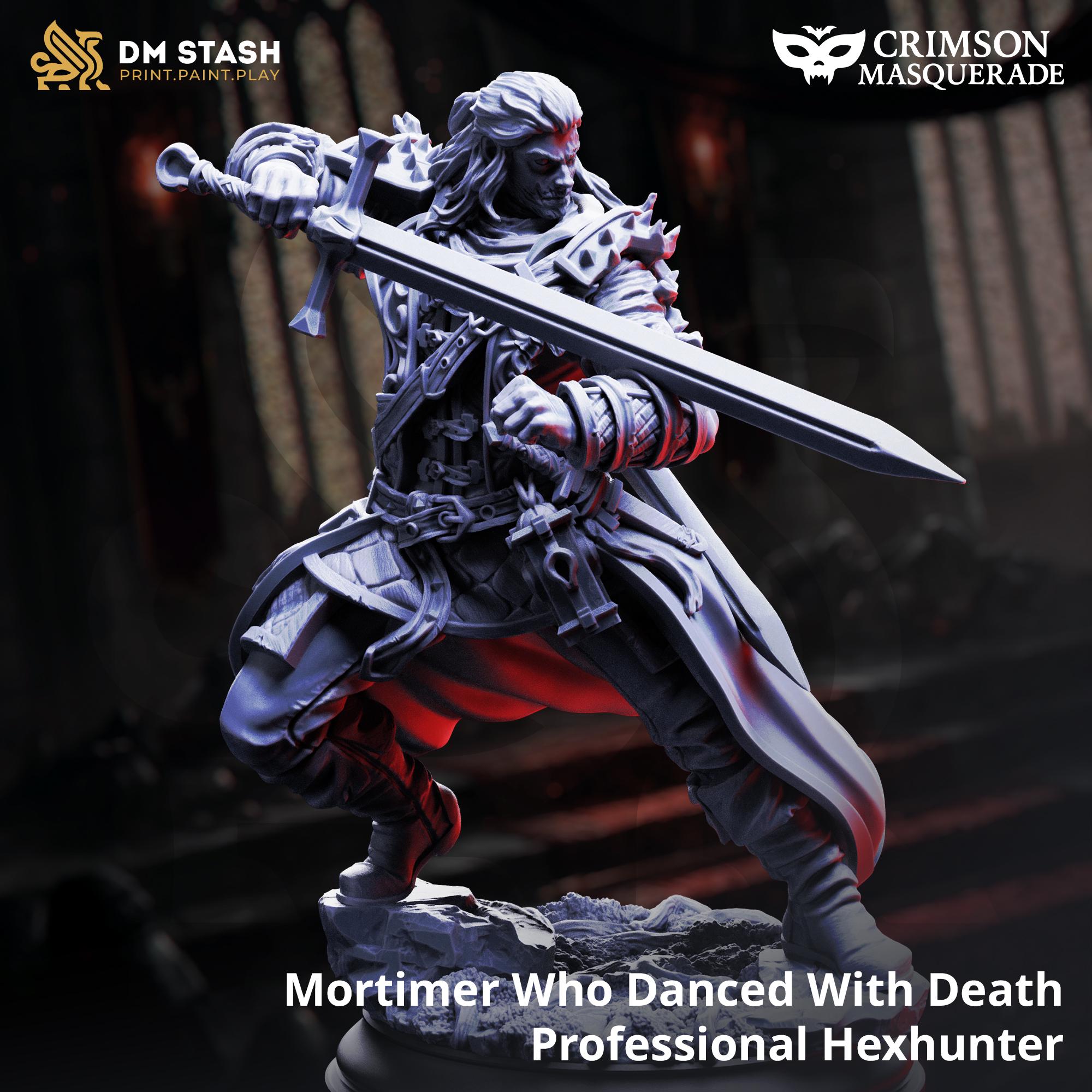 Mortimer Professional Hexhunter| Human Hunter Fighter | 32mm / 28mm / 75mm | Ideal for Tabletop RPGs | Dungeons and Dragons - Dm Stash