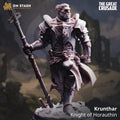 Krunthar Orc Knight Miniature DND Miniature | 32mm Resin RPG Figure Dungeons and Dragons
