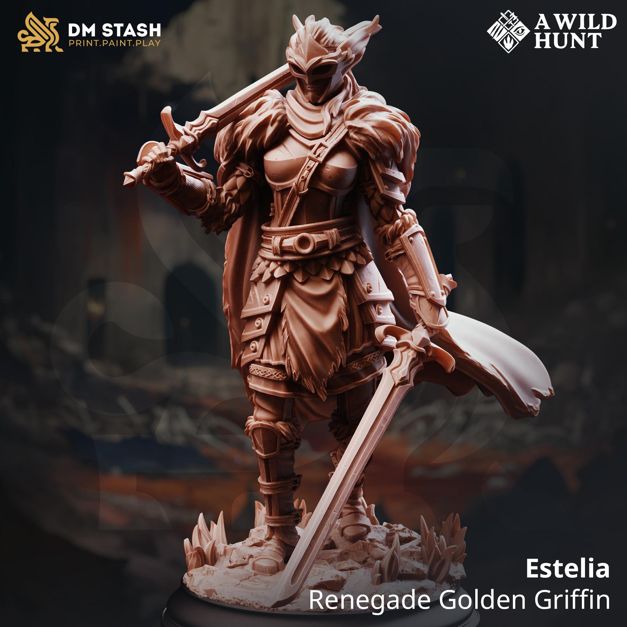 Estelia | Female Human Elf Paladin Fighter | 32mm / 28mm / 75mm | Ideal for Tabletop RPGs | Dungeons and Dragons - Dm Stash