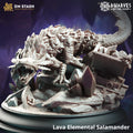 Lava Elemental Salamander | Underdark Monster Enemy | 32mm / 28mm / 75mm | Ideal for Tabletop RPGs | Dungeons and Dragons - Dm Stash