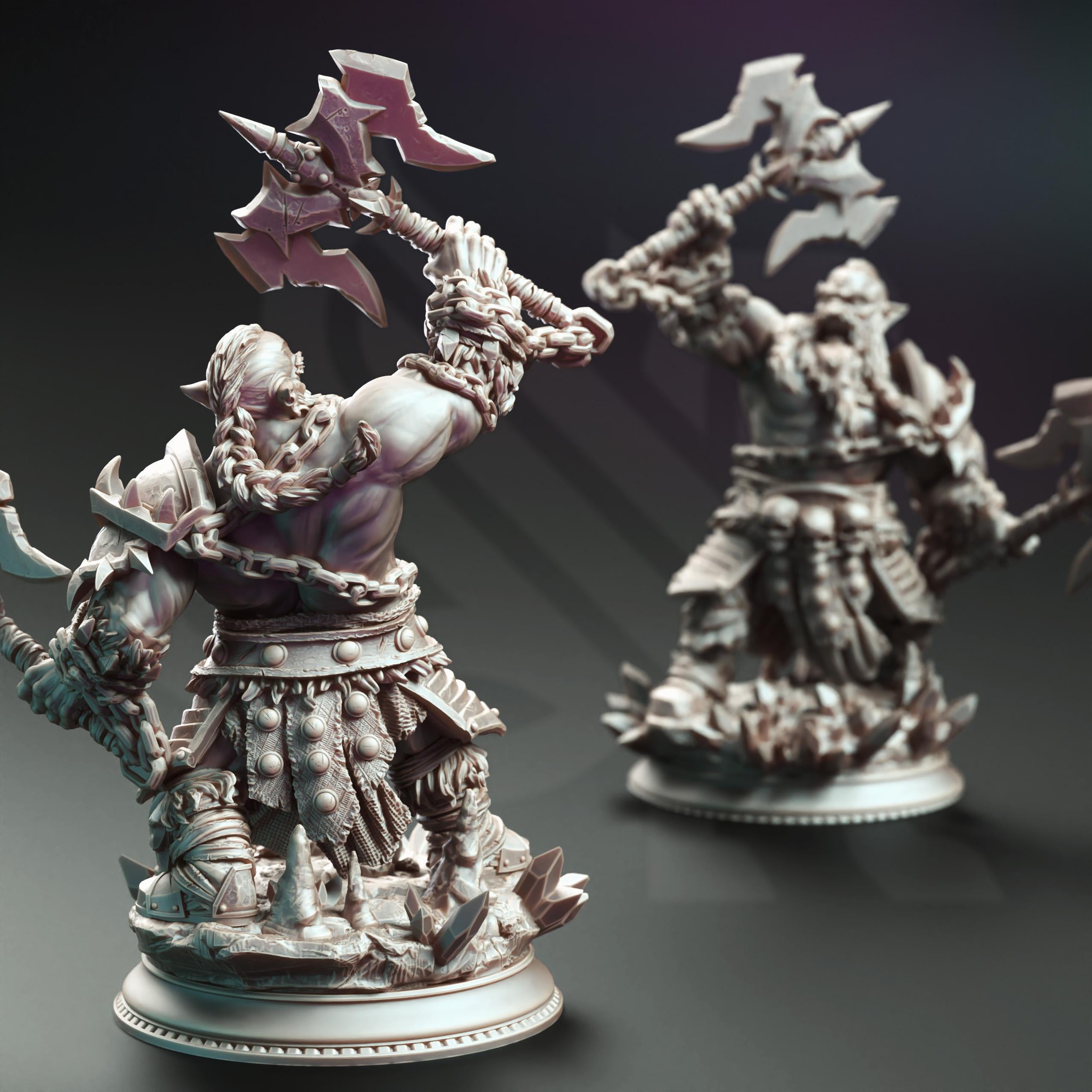 Korthart the Hateful Heart | Dwarf Berserker Barbarian | 32mm / 28mm / 75mm | Ideal for Tabletop RPGs | Dungeons and Dragons - Dm Stash