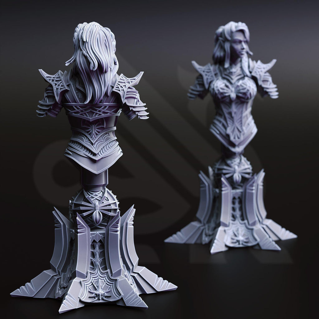 Vakara N'thara | Female Drow Dark Elf Assassin Rogue BUST | 32mm / 28mm / 75mm | Ideal for Tabletop RPGs | Dungeons and Dragons - Dm Stash