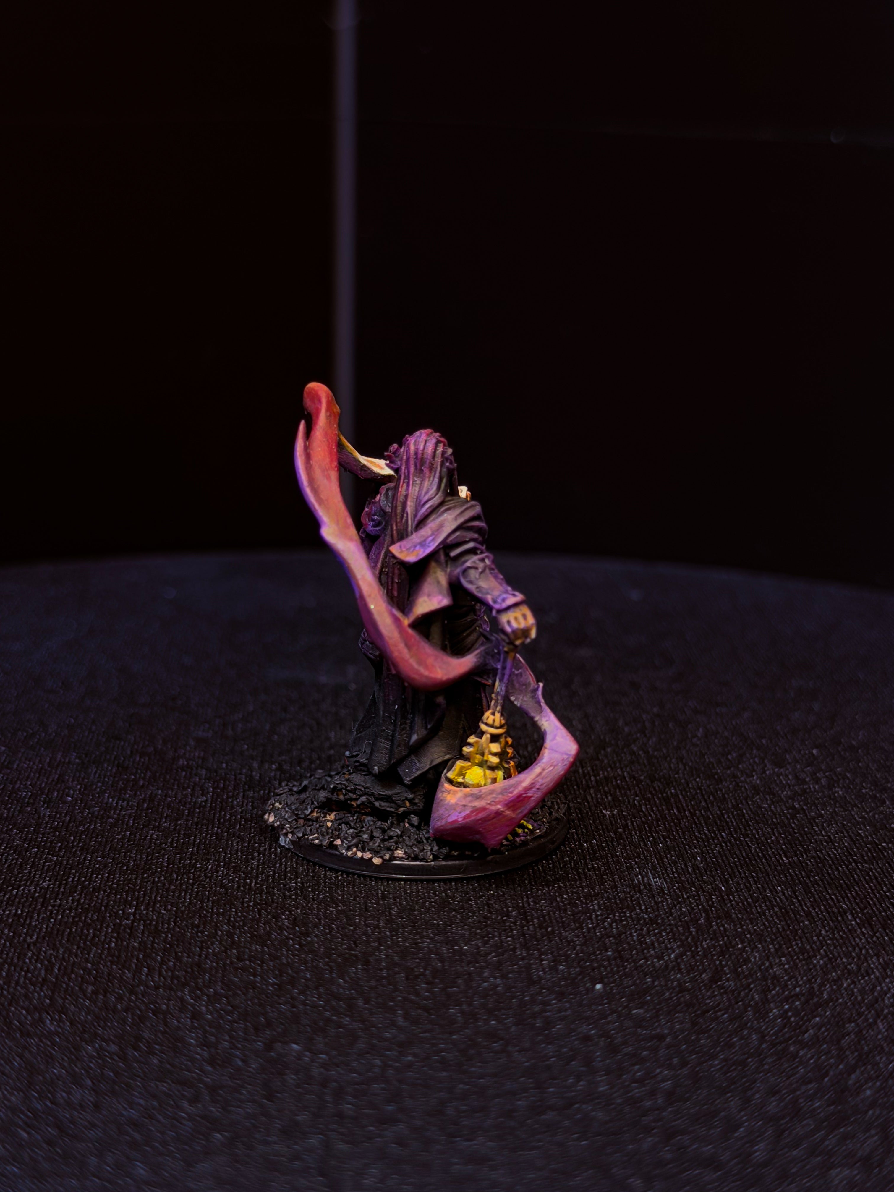 Pre-Painted D&D Miniature | Dark Warlock | OSL Spellbook | Hand-Painted Fantasy Character | TTRPG Ready