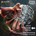 Tyria Ravensong Elf Mage Miniature DND Miniature | 32mm Resin RPG Figure Dungeons and Dragons