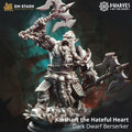 Korthart the Hateful Heart | Dwarf Berserker Barbarian | 32mm / 28mm / 75mm | Ideal for Tabletop RPGs | Dungeons and Dragons - Dm Stash