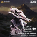Achtum of the Meadow Dwarf Ranger DND Miniature | 32mm Resin RPG Figure Dungeons and Dragons