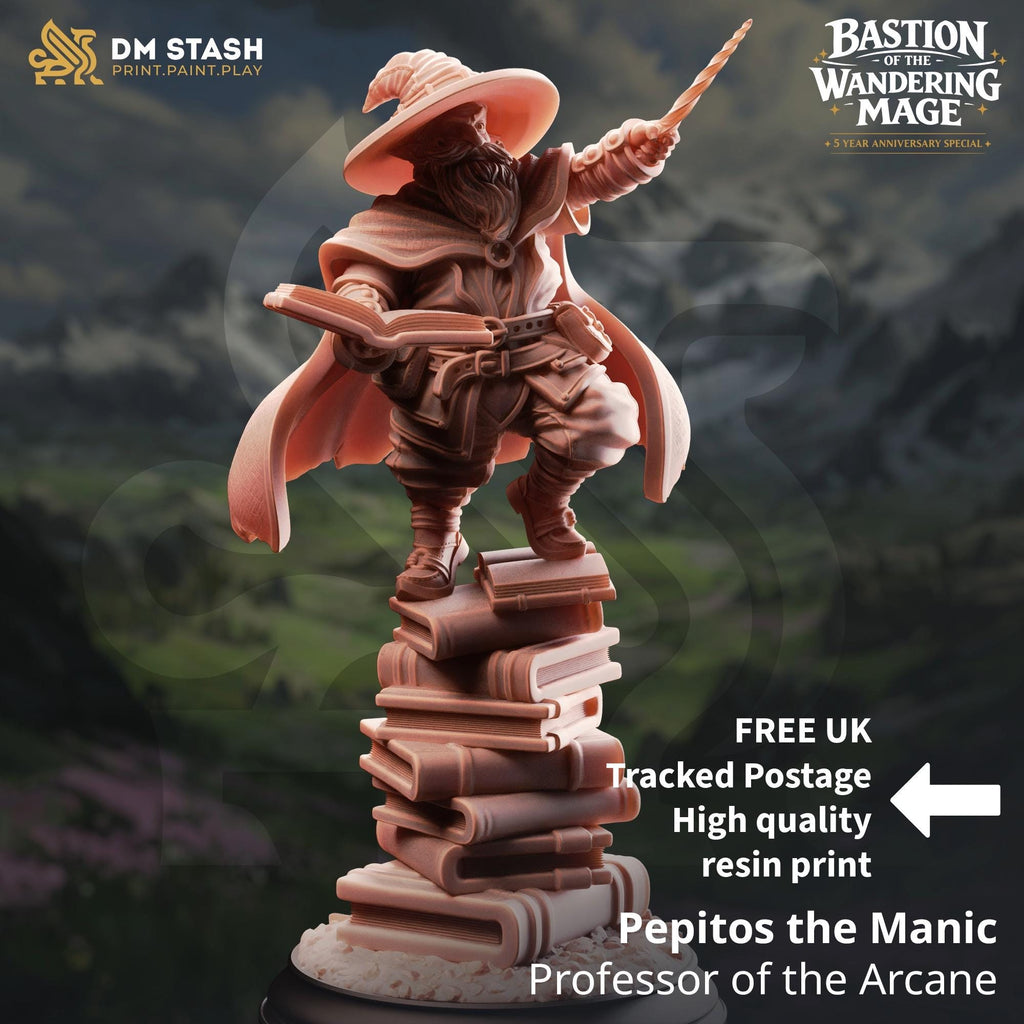 Pepitos Gnome Mage DND Miniature | 32mm Resin RPG Figure Dungeons and Dragons