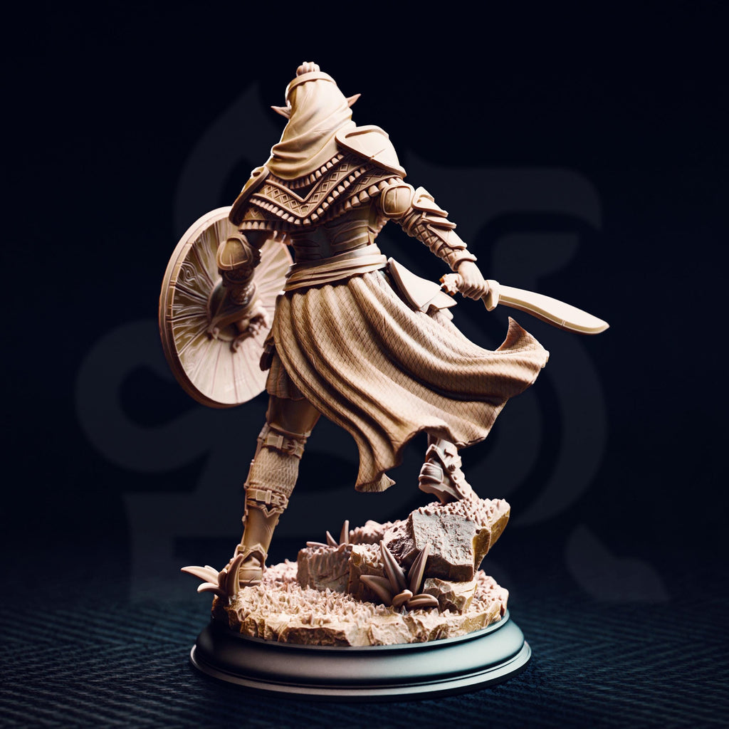 Seroca's Devout Design 2 | Elf Fighter Rogue Cultist Enemy | 32mm / 28mm / 75mm | Ideal for Tabletop RPGs | Dungeons and Dragons - Dm Stash