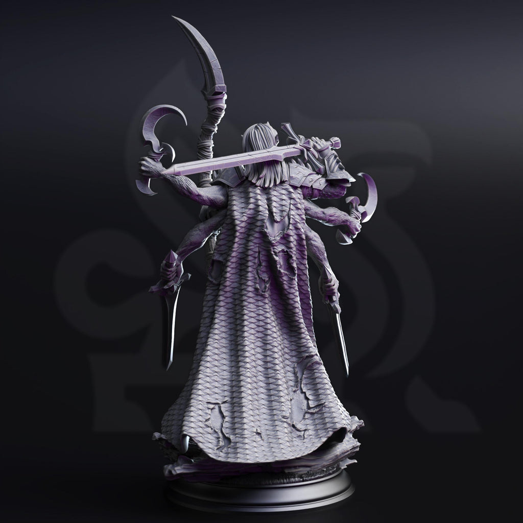 Siltrak'thos | Drow Dark Elf Paladin Fighter | 32mm / 28mm / 75mm | Ideal for Tabletop RPGs | Dungeons and Dragons - Dm Stash