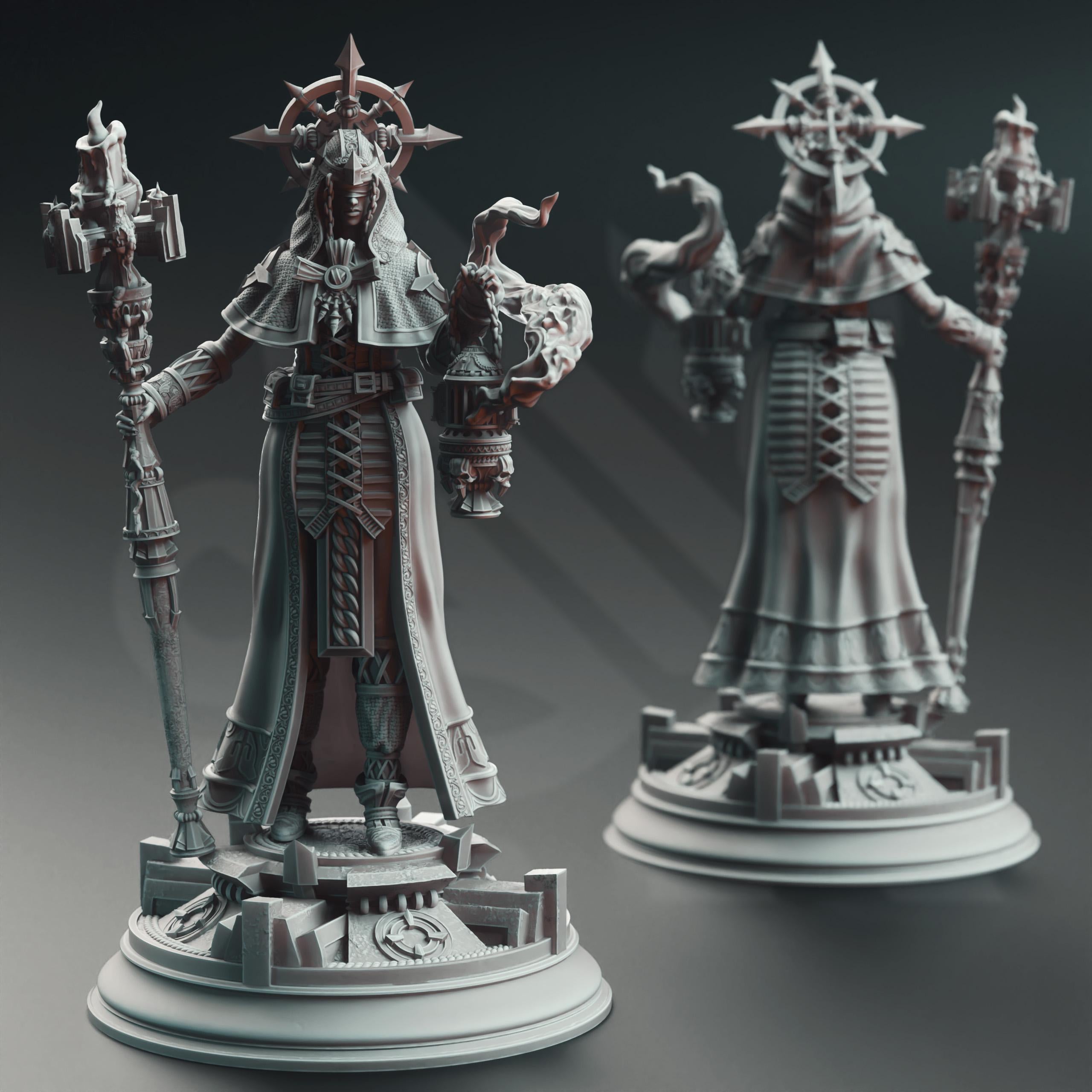 Amelie Saffron | Cleric, Mage, Paladin DND Miniature | 32mm Resin RPG Figure Dungeons and Dragons
