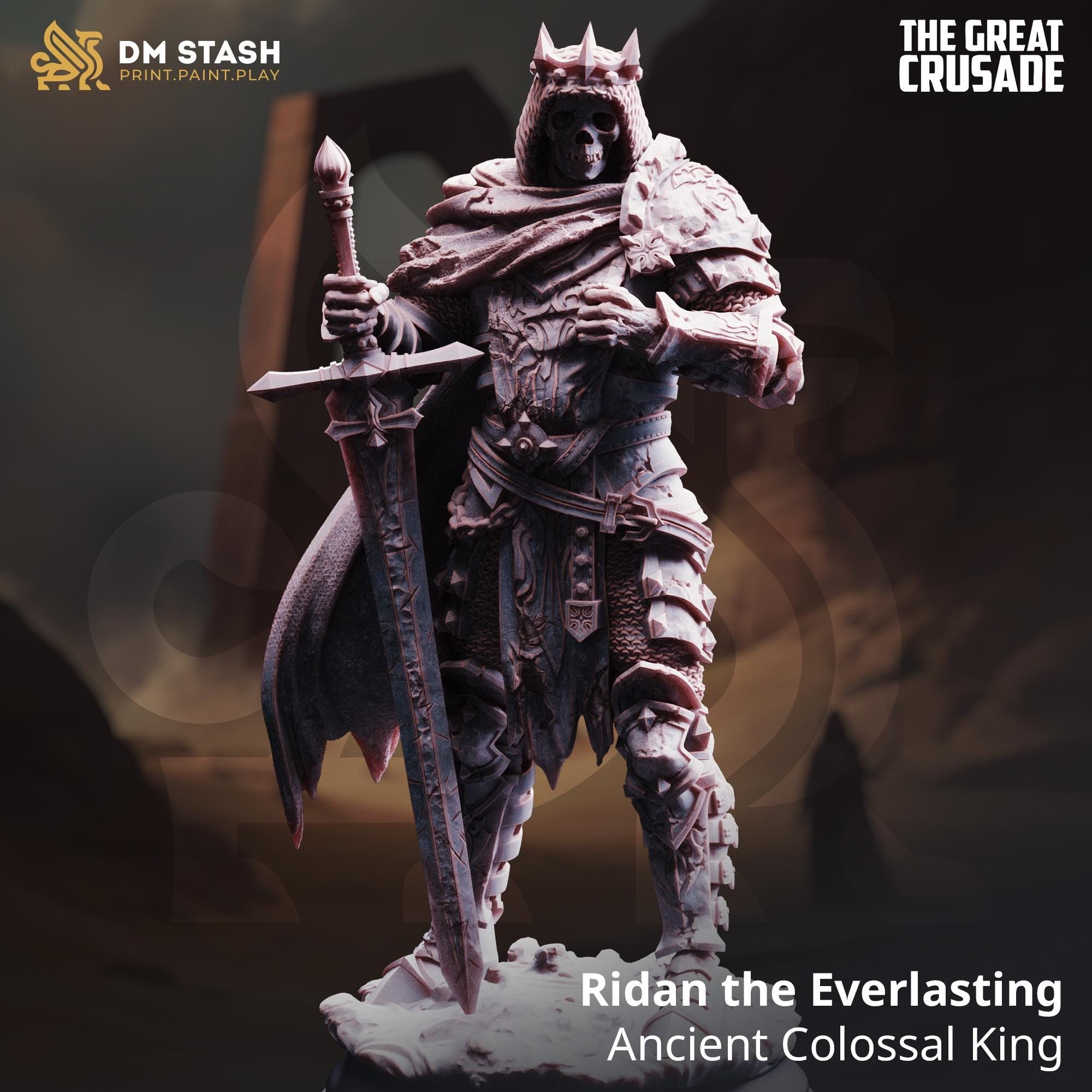 Ridan The Everlasting Skeleton | D&D Lich BBEG DND Miniature | 32mm Resin RPG Figure Dungeons and Dragons