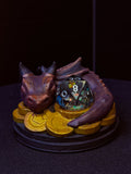 Dragon Dice Guardian | Hand-Painted D20 Holder | Painted Dragon Miniature | TTRPG Desk Accessory