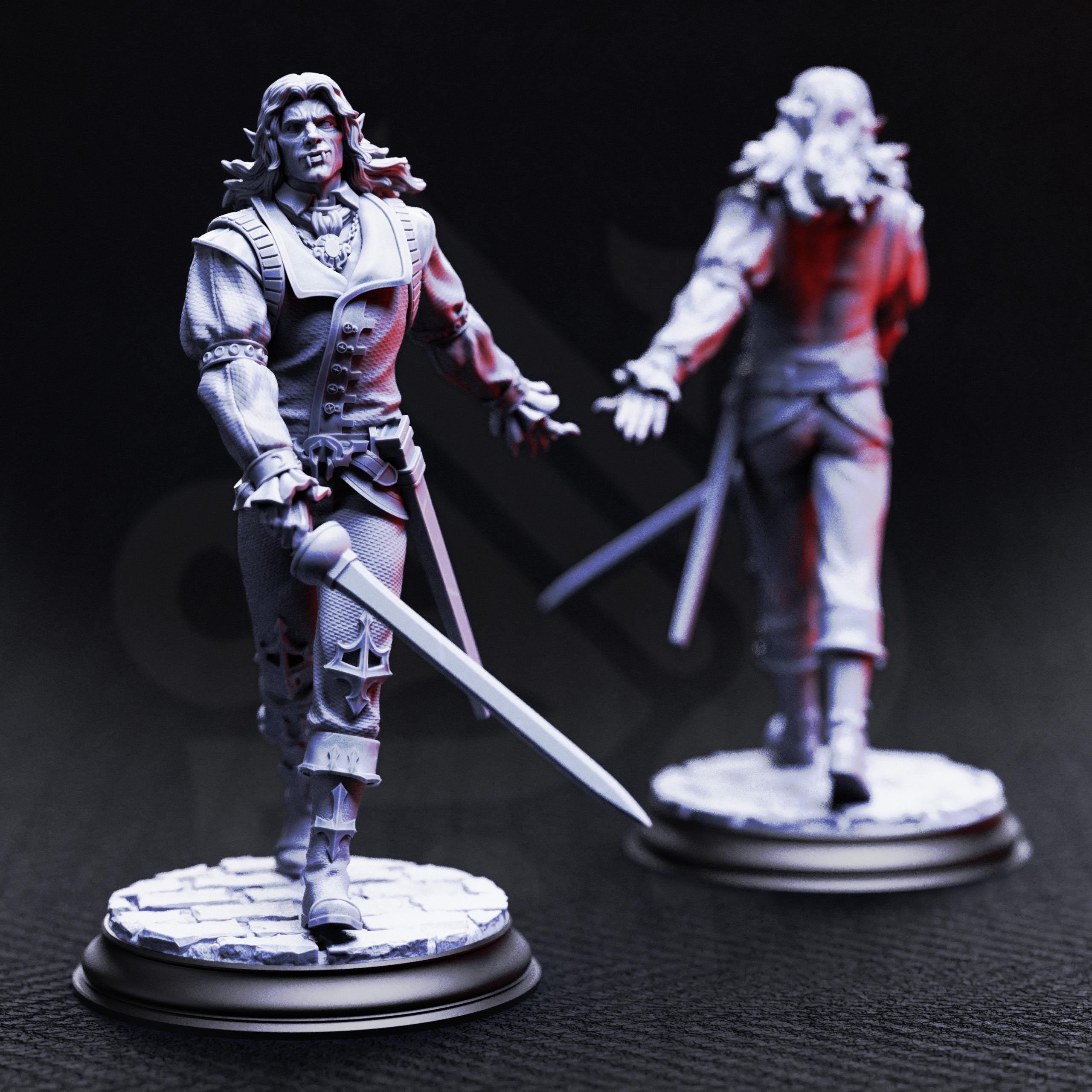 Vampire Socialite | Vampire Noble Fighter Curse Of Strahd | 32mm / 28mm / 75mm | Ideal for Tabletop RPGs | Dungeons and Dragons - Dm Stash