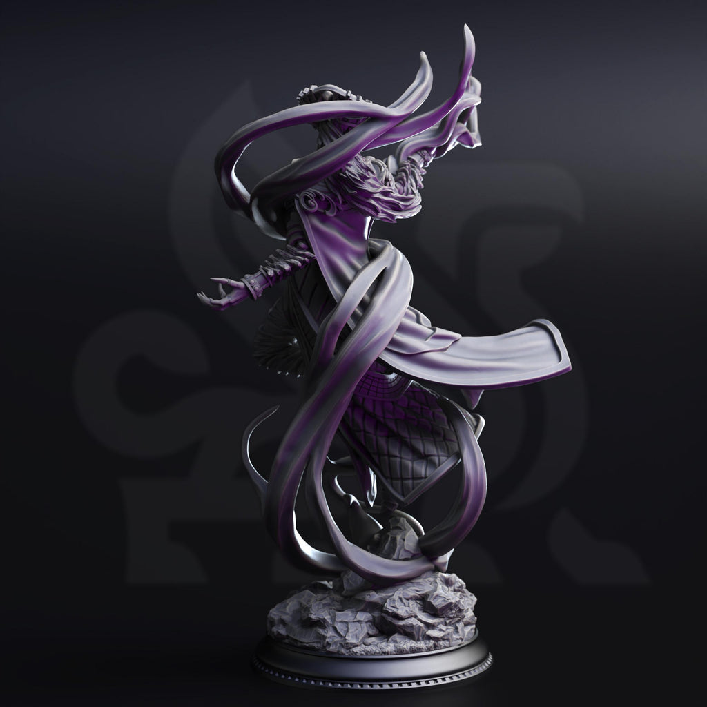 Zarinda | Female Drow Dark Elf Mage Wizard Sorcerer| 32mm / 28mm / 75mm | Ideal for Tabletop RPGs | Dungeons and Dragons - Dm Stash