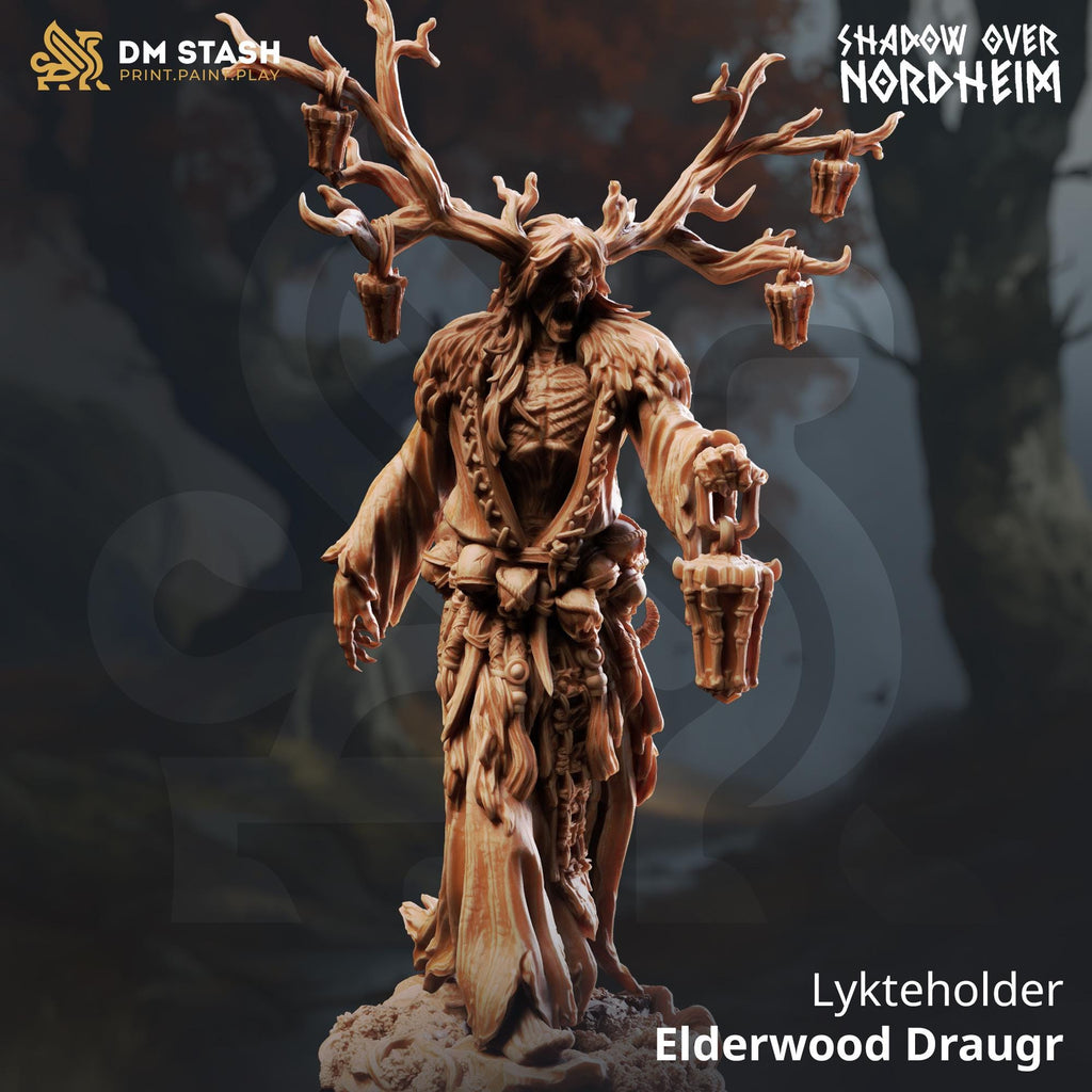 Elderwood Draugr | Undead NPC Monster Enemy Nordic Deer | 32mm / 28mm / 75mm | Ideal for Tabletop RPGs | Dungeons and Dragons - Dm Stash