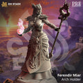 High Elven Witch Queen Ferendir Miar | Elf Wizard Sorcerer | 32mm / 28mm / 75mm | Ideal for Tabletop RPGs | Dungeons and Dragons - Dm Stash