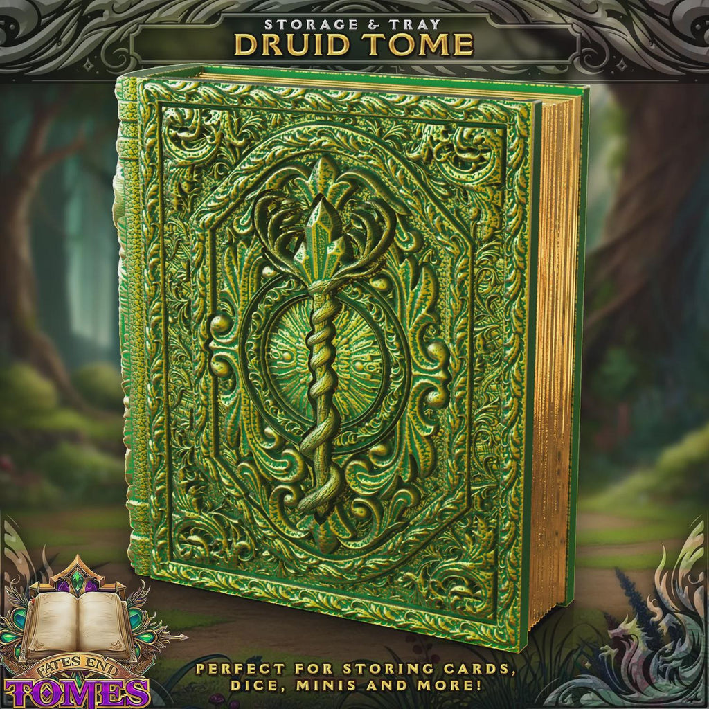 Druid Dice Tower Book | Dungeons & Dragons Dice Storage Tome | RPG Dice Tray | Bardic Gift | TTRPG Accessory Organiser