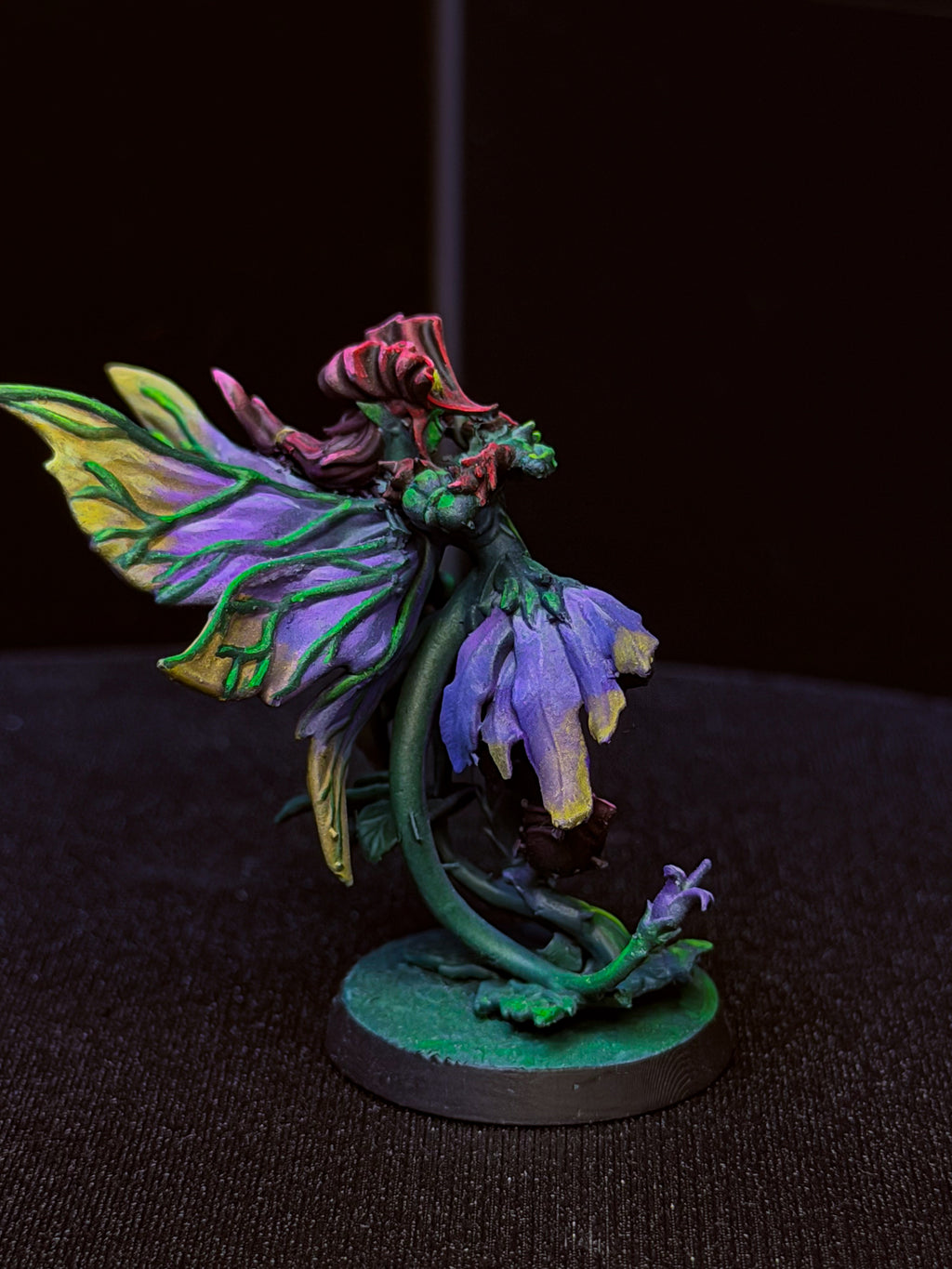 Pre-Painted D&D Miniature | Dark Fairy | Corrupted Fey | Hand-Painted Fantasy Character | TTRPG Ready