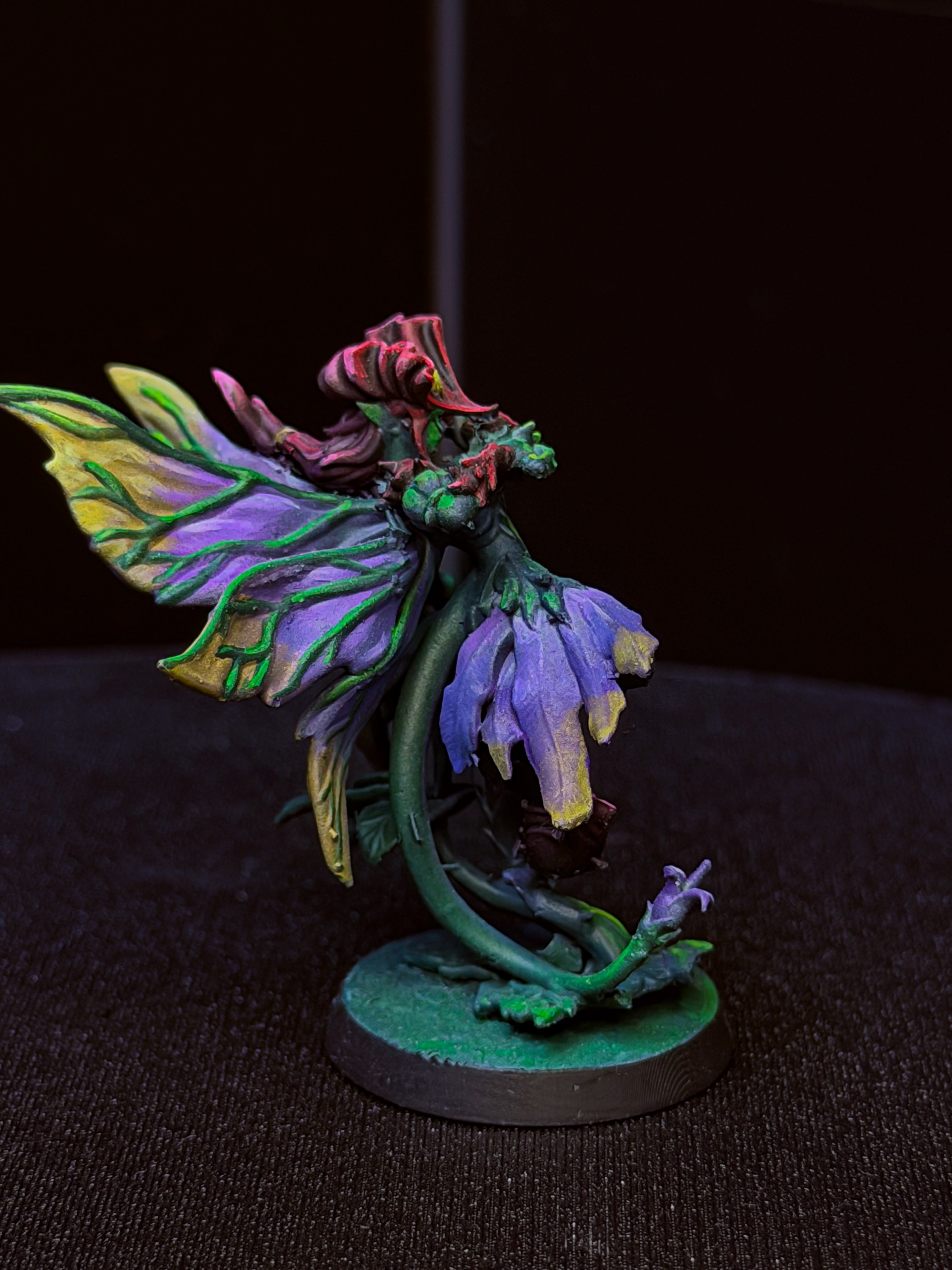 Pre-Painted D&D Miniature | Dark Fairy | Corrupted Fey | Hand-Painted Fantasy Character | TTRPG Ready