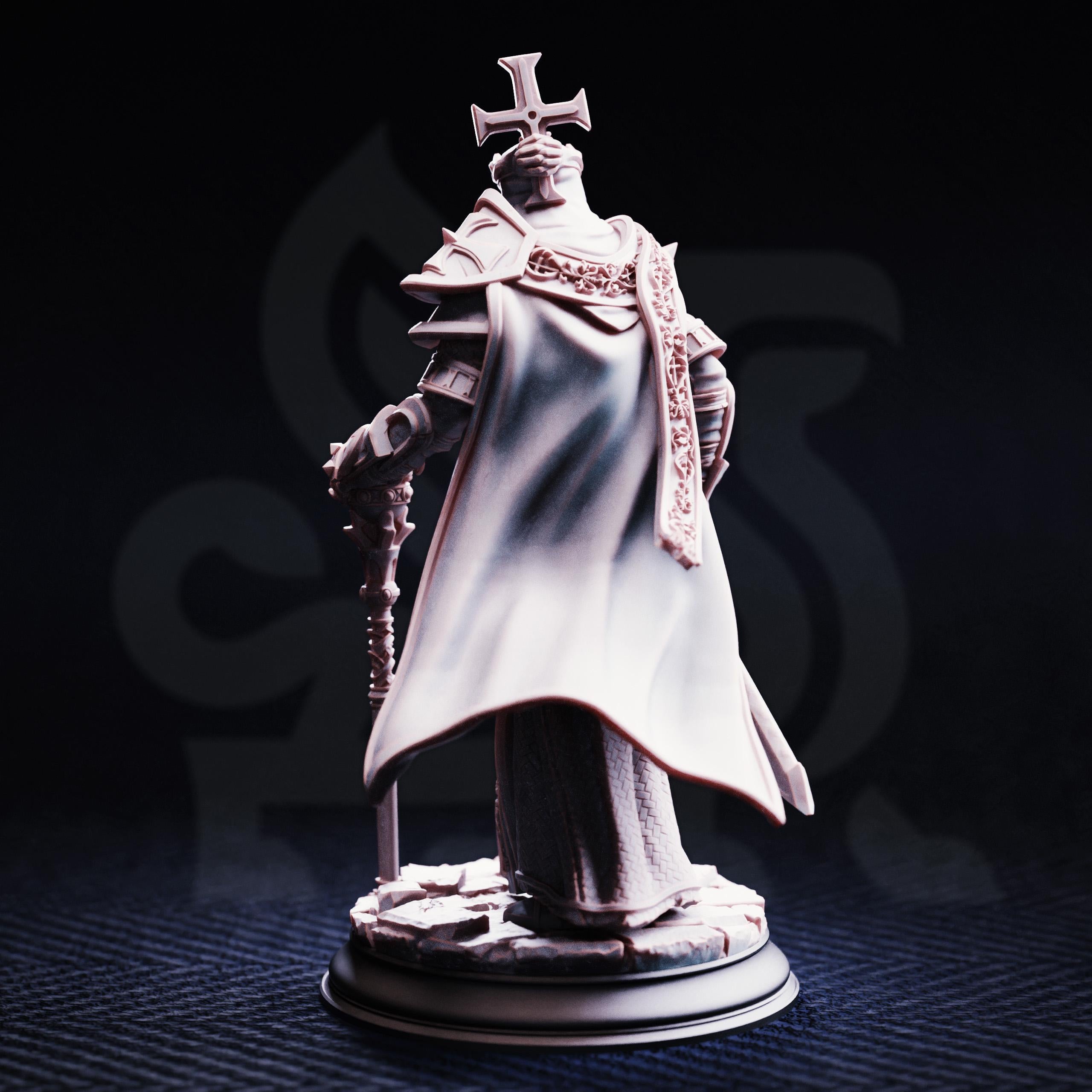 Arch Paladin Tyrius the 3rd | Human Elf Fighter Paladin | 32mm / 28mm / 75mm | Ideal for Tabletop RPGs | Dungeons and Dragons - Dm Stash