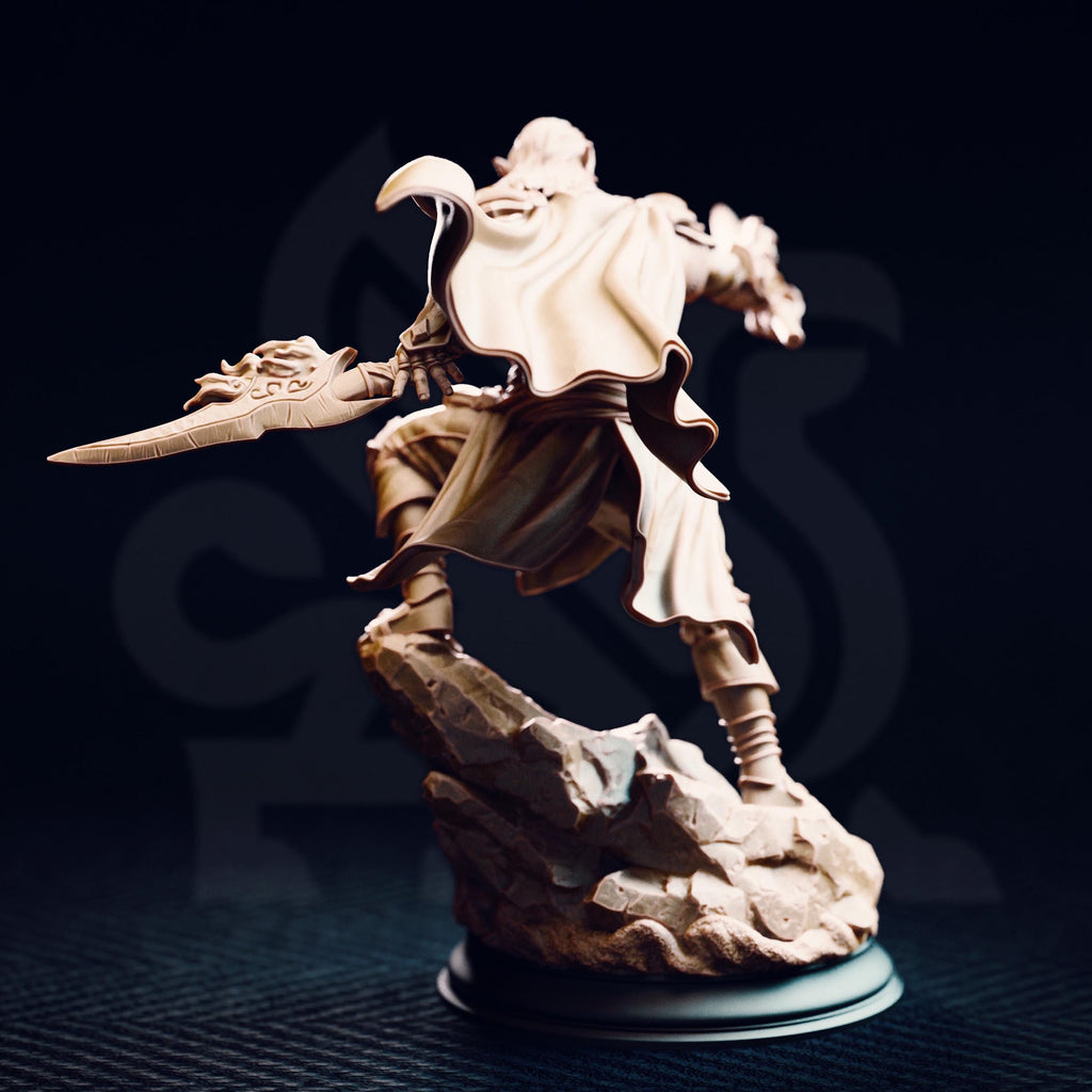 Reyvith The Valiant | Elf Fighter Paladin | 32mm / 28mm / 75mm | Ideal for Tabletop RPGs | Dungeons and Dragons - Dm Stash