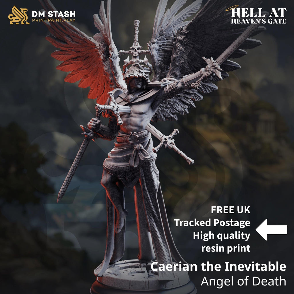Caerian Angel Aasimar Paladin DND Miniature | 32mm Resin RPG Figure Dungeons and Dragons