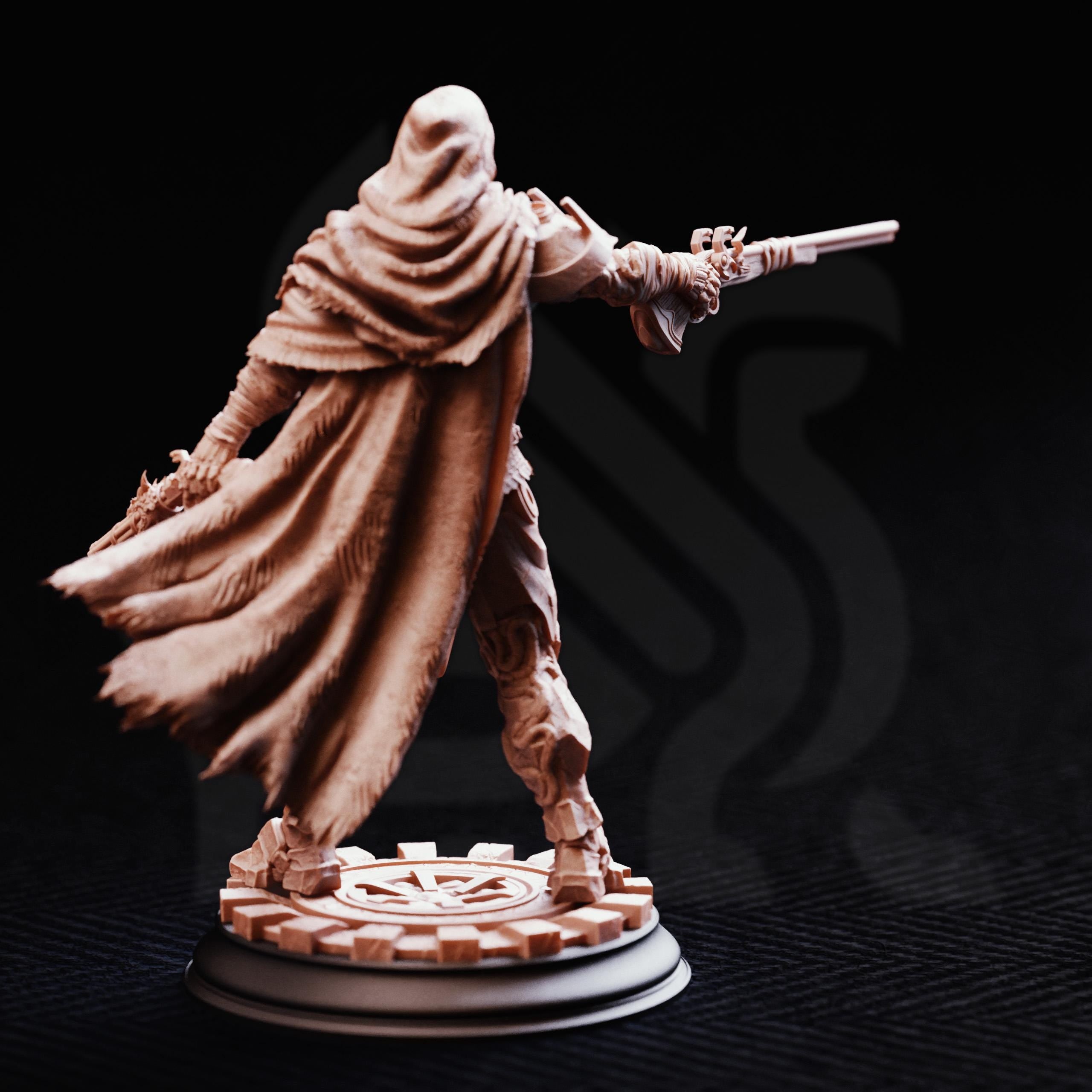 Big Iron | Pirate Warforged Fighter Ranger Gunslinger | 32mm / 28mm / 75mm | Ideal for Tabletop RPGs | Dungeons and Dragons - Dm Stash