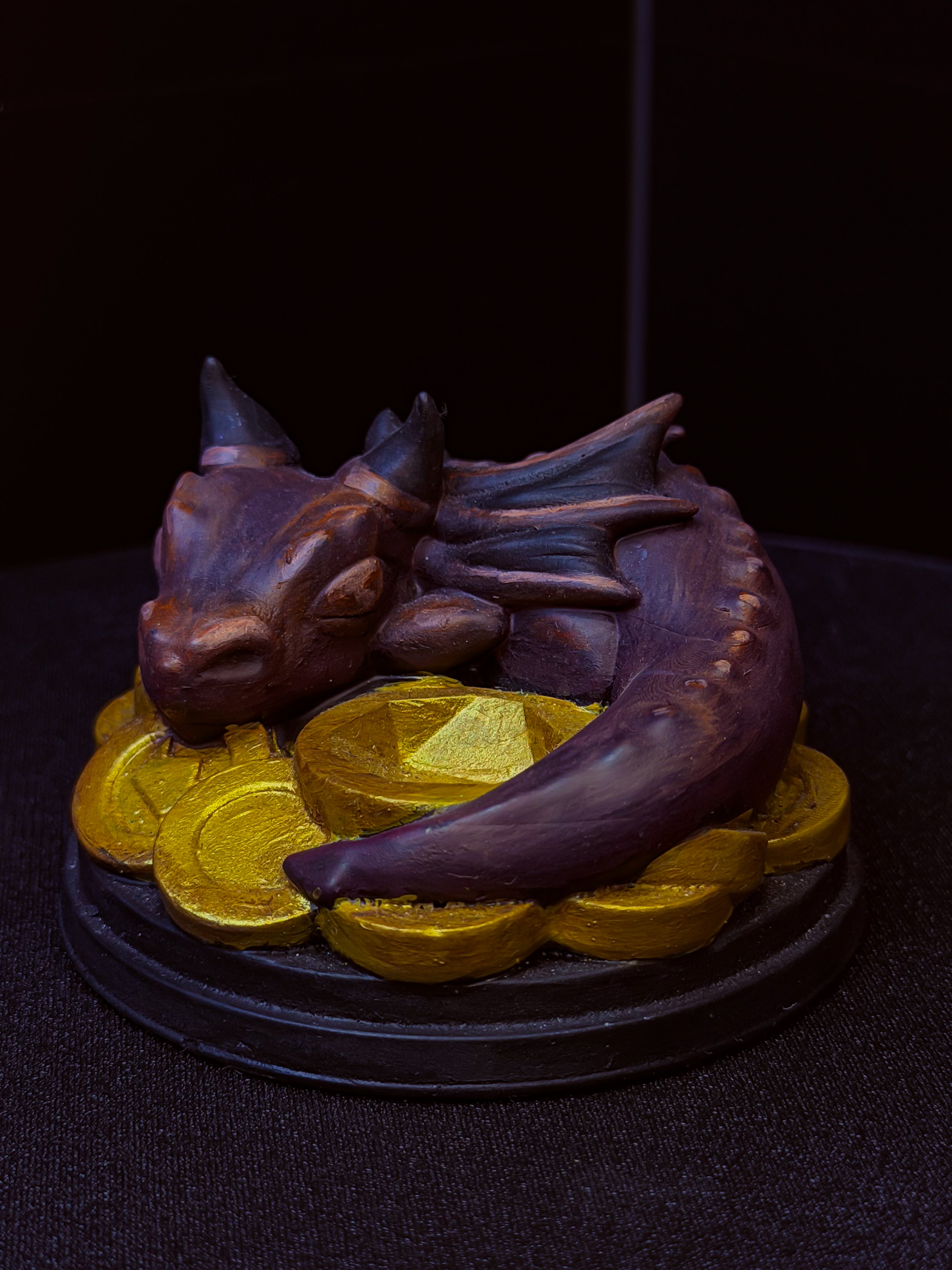 Dragon Dice Guardian | Hand-Painted D20 Holder | Painted Dragon Miniature | TTRPG Desk Accessory