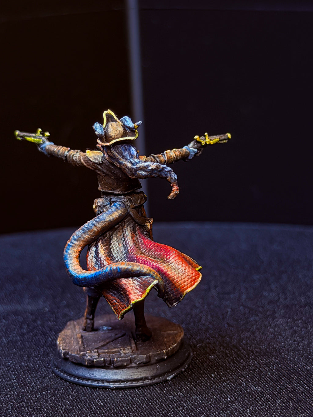 Pre-Painted D&D Miniature |Tiefling Gunslinger | Hand-Painted Character Mini | TTRPG Ready