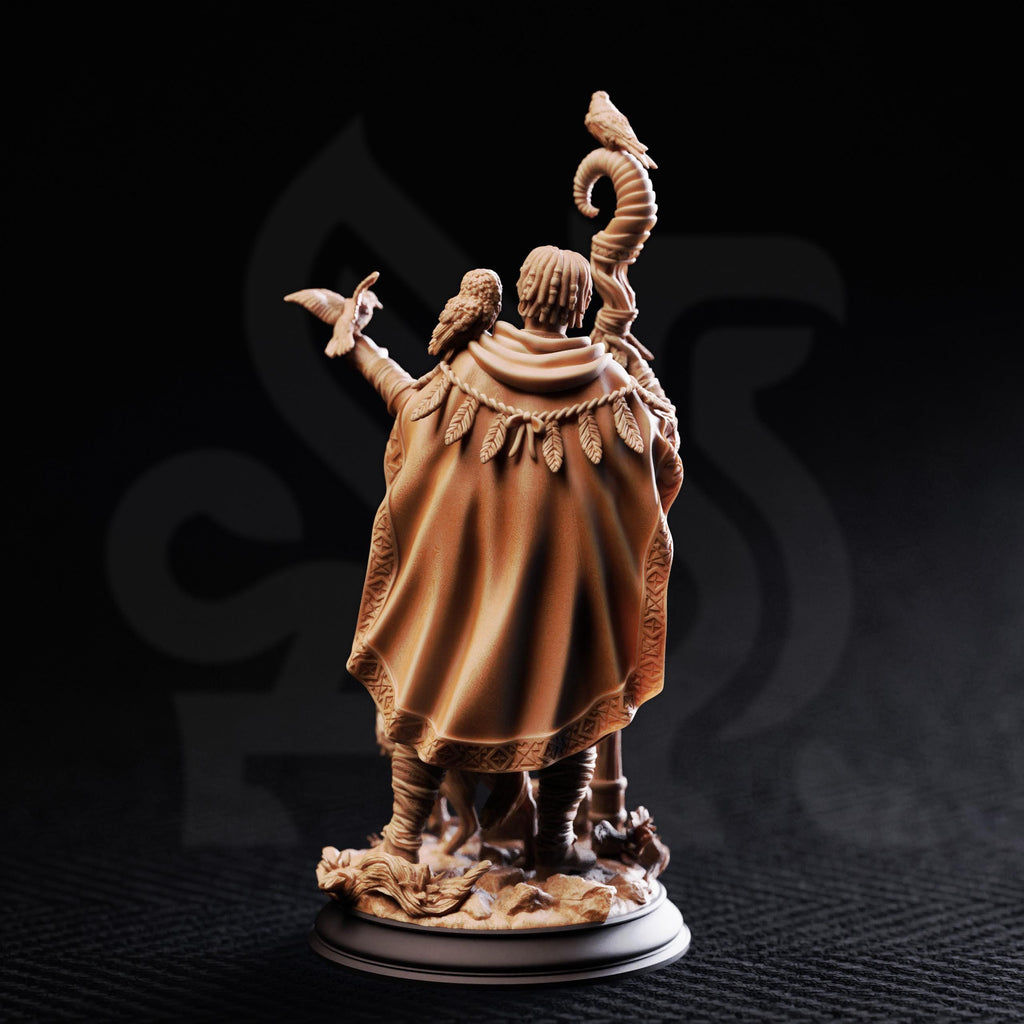 Gwambari Animal Friend | Human Druid Ranger Fighter Cleric | 32mm / 28mm / 75mm | Ideal for Tabletop RPGs | Dungeons and Dragons - Dm Stash