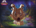 Fantasy Lyre Dice Tower | Bard Dice Roller for DND | Musical Dice Tower | Tabletop RPG Gift | Dungeons and Dragons Accessory