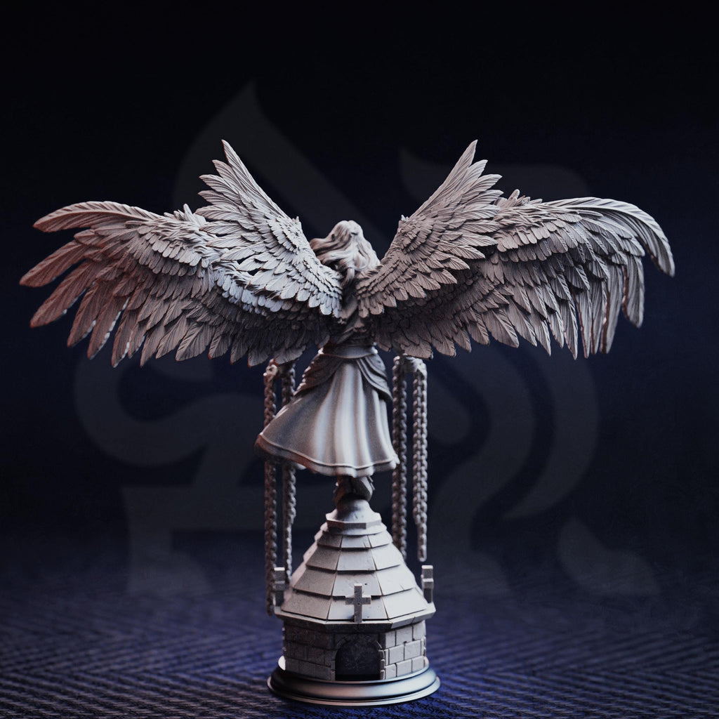 Varathos Dark Angel Paladin DND Miniature | 32mm Resin RPG Figure Dungeons and Dragons