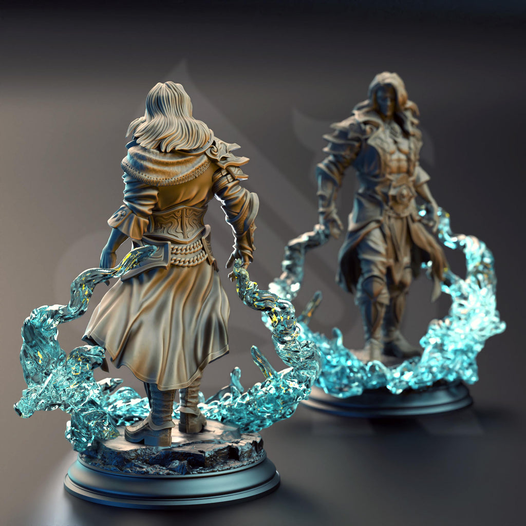 Indeilian Katarin | Pirate Elf Rogue Mage Sorcerer Wizard | 32mm / 28mm / 75mm | Ideal for Tabletop RPGs | Dungeons and Dragons - Dm Stash