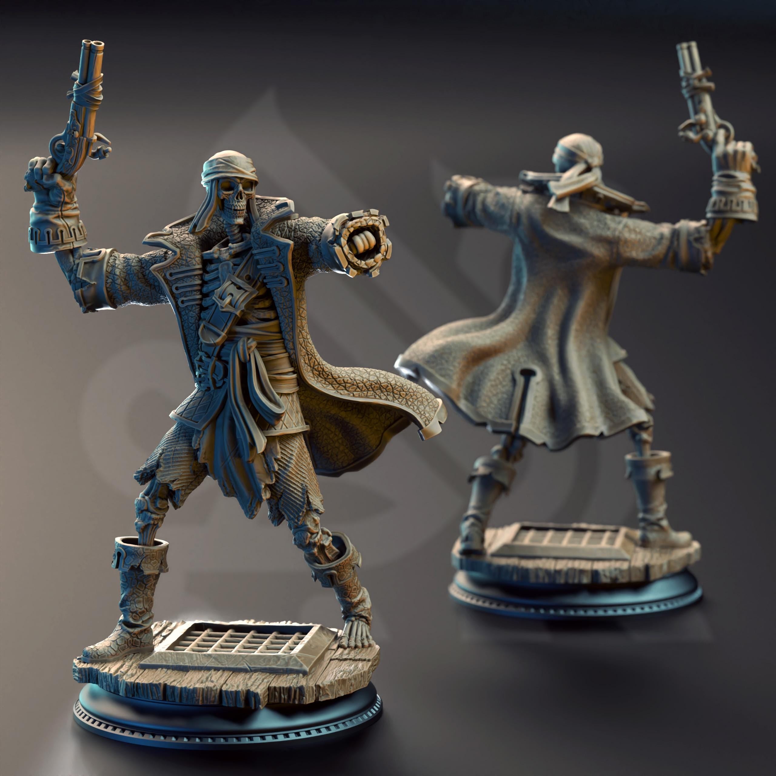 Skeleton Scallywag l Pirate | Monster Enemy Underdark | 32mm / 28mm / 75mm | Ideal for Tabletop RPGs | Dungeons and Dragons - Dm Stash