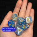 Frostveil Sky | Ice Blue Glitter DnD Dice Set | 7pc Sparkly RPG Dice | Pastel Snow Dice for Dungeons and Dragons, Pathfinder, TTRPG Gift