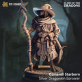 Ozmandi Starborn | Dragonborn Mage Wizard Sorcerer | 32mm / 28mm / 75mm | Ideal for Tabletop RPGs | Dungeons and Dragons - Dm Stash