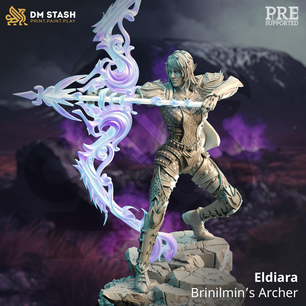 Eldaria Arcane Archer DND Miniature | 32mm Resin RPG Figure Dungeons and Dragons