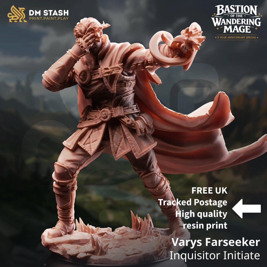 Varys Farseeker Sorcerer DND Miniature | 32mm Resin RPG Figure Dungeons and Dragons