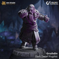 Gruthdin | Dwarf Duergar Paladin Barbarian Druegar Fighter  | 32mm / 28mm / 75mm | Ideal for Tabletop RPGs | Dungeons and Dragons - Dm Stash