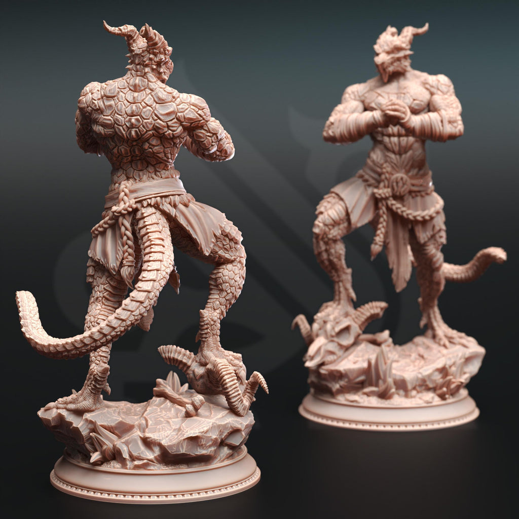 Kuthrak'Va | Dragonborn Monk Fighter  | 32mm / 28mm / 75mm | Ideal for Tabletop RPGs | Dungeons and Dragons - Dm Stash