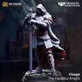 Visage The Faceless Knight | Human Fighter Rogue Paladin | 32mm / 28mm / 75mm | Ideal for Tabletop RPGs | Dungeons and Dragons - Dm Stash
