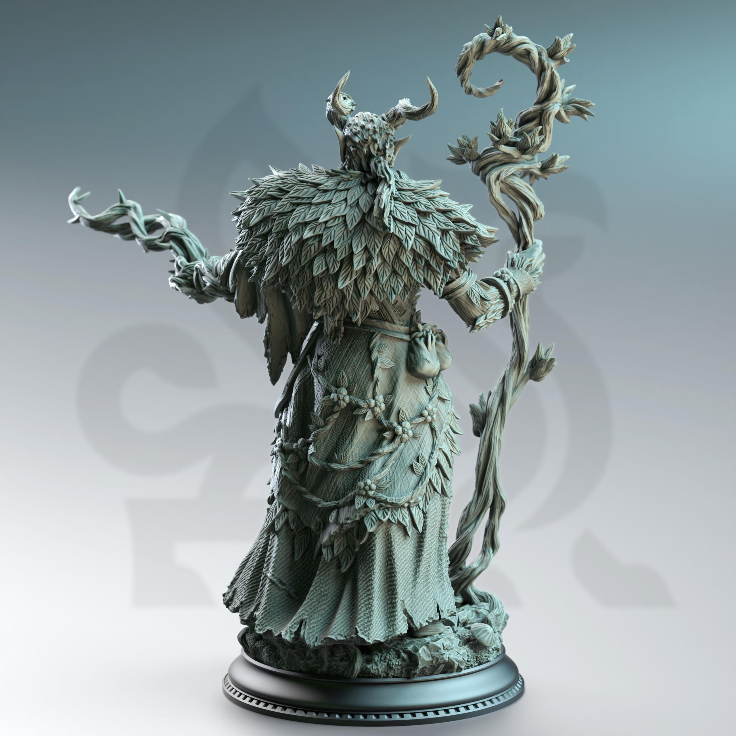 Old Blackhorn | Satyr Druid | 32mm / 28mm / 75mm | Ideal for Tabletop RPGs | Dungeons and Dragons - Dm Stash