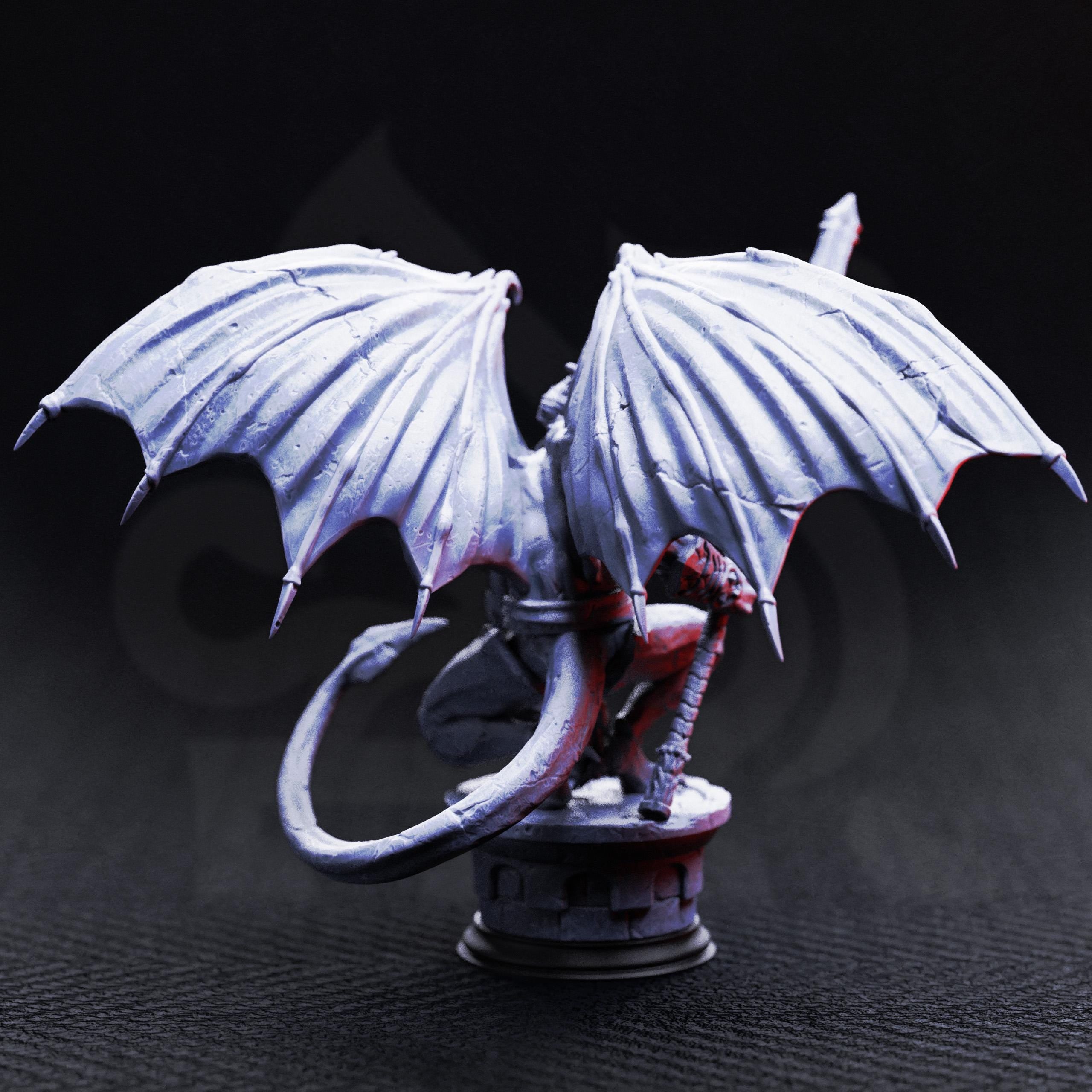Bell Tower Gargoyle | NPC Monster Enemy Creature CoS | 32mm / 28mm / 75mm | Ideal for Tabletop RPGs | Dungeons and Dragons - Dm Stash